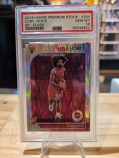 PSA 10 2019-20 NBA Hoops Premium Stock Variation Flash SP Prizm Coby White  RC