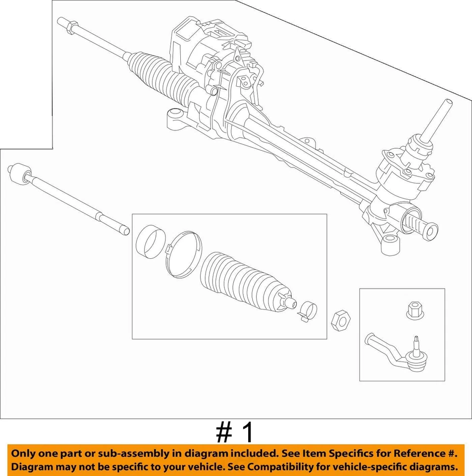 Steering Gear/Rack Power Rack And Pinion AWD Fits 15-16 MKC 856359 - Изображение 3 из 4