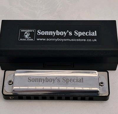 Vintage Sonnyboy's Special Mundorgel Mundharmonika 10 Loch Eb - Originalverpackt