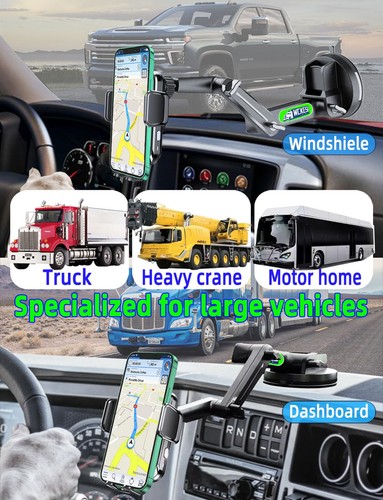 Truck Phone Holder Mount Wireless Charger Heavy Duty for Car 15W Smart Fast C... - Photo 2 sur 7