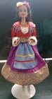 Vintage 1992 Dolls of the World Italian Barbie Mattel Brunette Folk Costume 2256