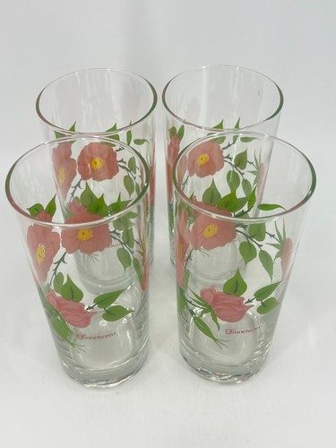 4 Franciscan DESERT ROSE Tumbler Highball Glasses 6.25" Water Iced Tea Glasses - Picture 23 of 24
