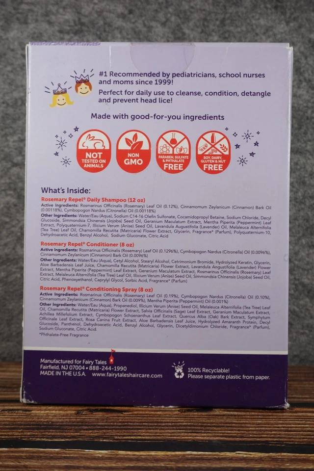 Champú y acondicionador repelente de romero para el cuidado del cabello Fairy Tales Kids spray sin enjuague Foto 2 de 2