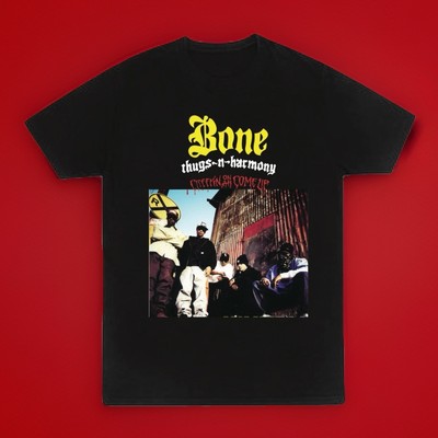 Bone Thugs N Harmony Creapin' On A Come Up Pic Men's T-shirt Unisex Black Tee