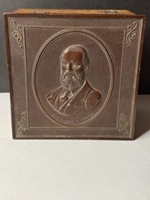 Antique Victorian Rare Indiana Politician William H. English Collar Box 1877