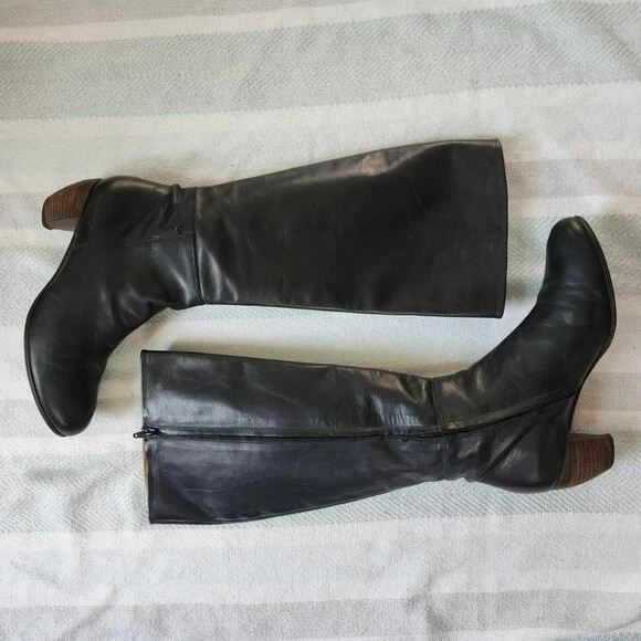 COCLICO Black Knee High heeled boots - Image 3 of 4