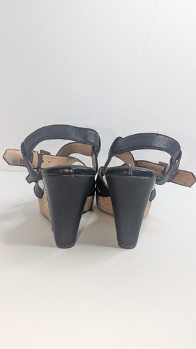 Sofft Tremblay Damen-Plateausandalen schwarz Keilabsatz bequem Kork Größe 8M - Bild 4 von 13
