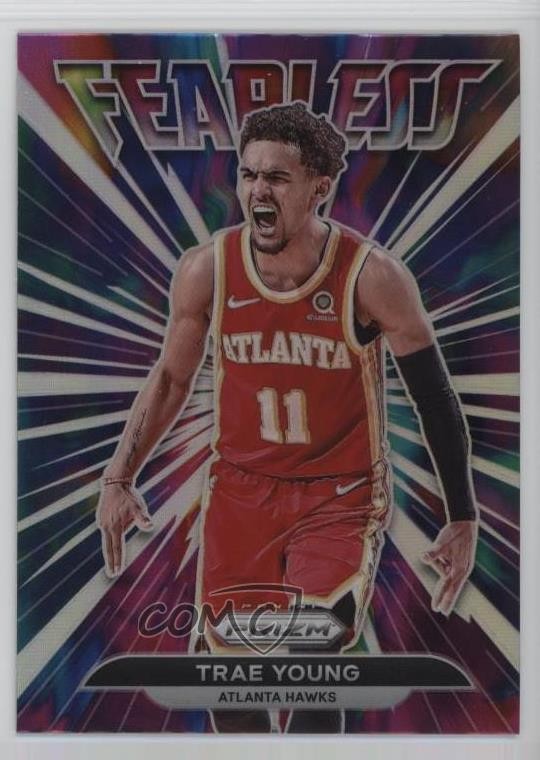 2021-22 Panini Prizm Fearless Silver Prizm Trae Young #20 0ui7