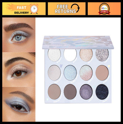 High-Pigment Eyeshadow Palette - Matte, Metallic & Glitter Finishes - Long-Lasti