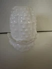 VTG Fenton White Milk Glass Hobnail Fairy Lamp Light Two-Piece