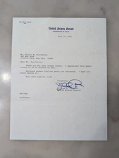 Senator William S. Cohen Hand Signed 1987 Typed Letter Maine