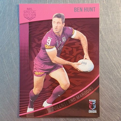 2022 NRL Rivalry State of Origin Card SS11 Ben Hunt QLD Maroons - Foto 1 di 2