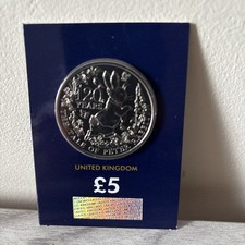 UK 2022 Peter Rabbit 120 Years BU £5 Coin, Change Checker Card 