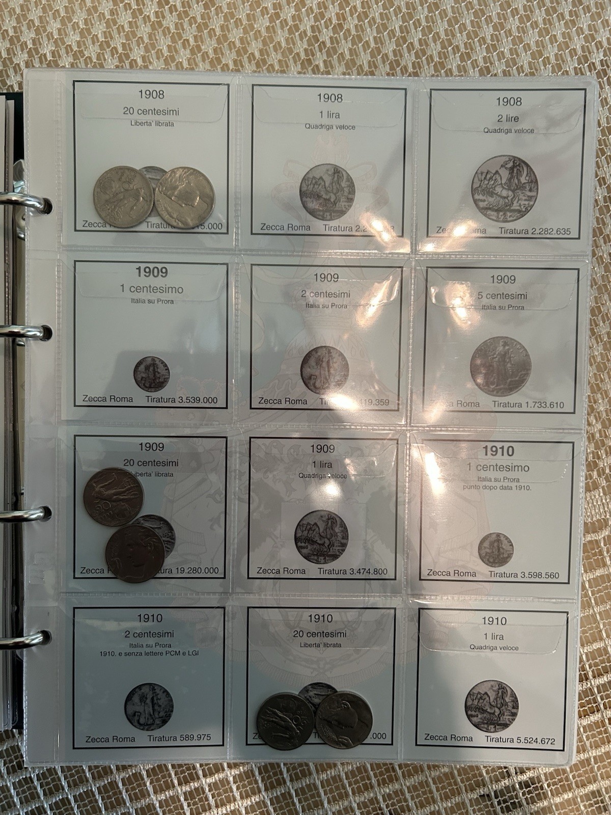 Coins Kingdom of Italy-Vittorio Emanuele III- 1900/1943 With Binder Album