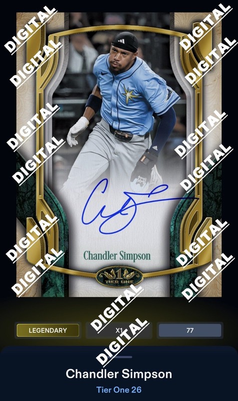 [READ] DIGITAL Topps Bunt - Chandler Simpson - Legendary - Tier One 26 - Auto