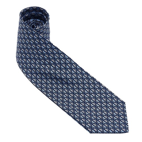 Salvatore Ferragamo Bear Print Silk Tie 35 0843 NAVY LOGHI E ANIMALI 77282180 - Picture 2 of 12