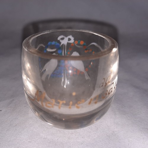 3 Czech Marienbad Spa Souvenirs Handpainted Miniature Glass Vintage Flowers ++ - Picture 10 of 18