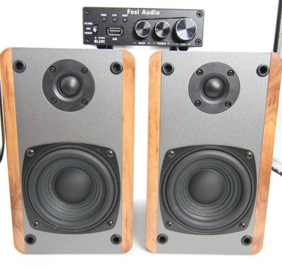 Fosi Audio BL20C Bluetooth 5.0 Stereo Receiver with Singing Wood T25 Speakers