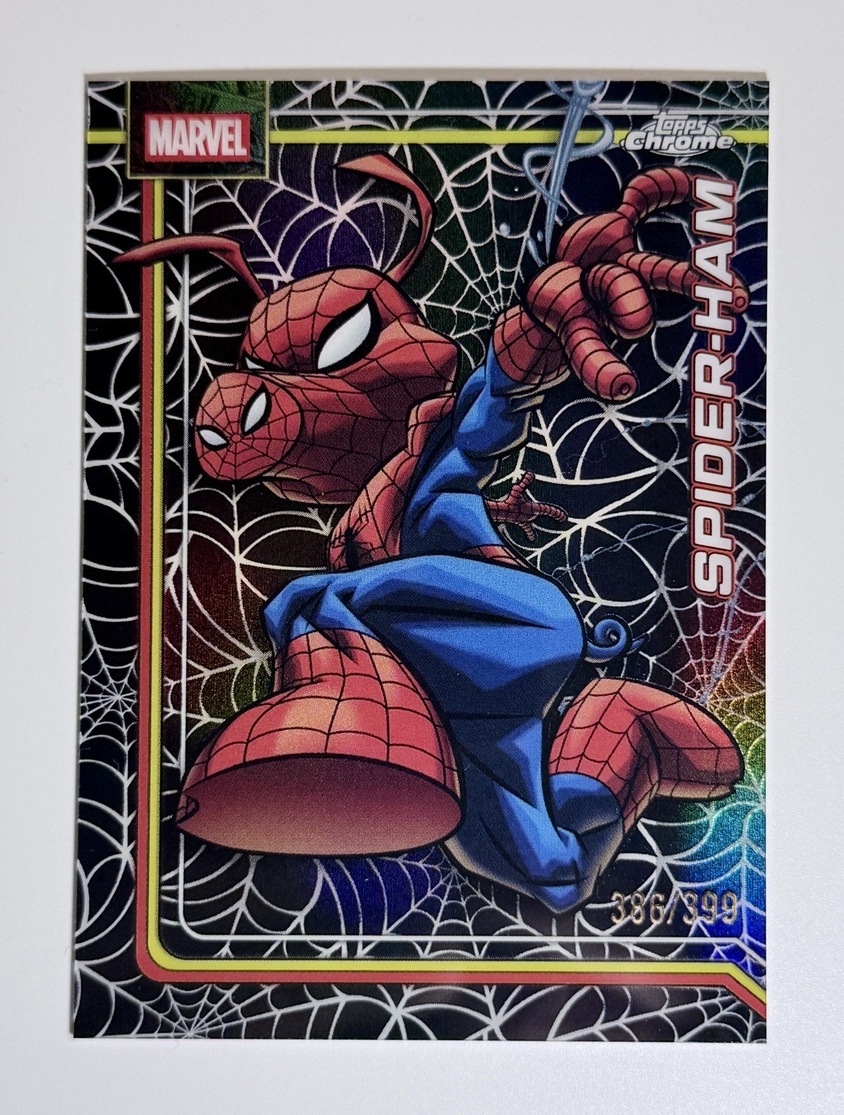 SPIDER-HAM 2026 TOPPS CHROME MARVEL COMICS SPIDER-WEB REFRACTOR #162 /399
