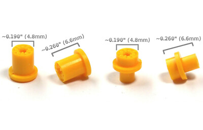 4pc BTO Newly Made Aurora T-Jet TUFF ONES HO Slot Car FRONT+REAR Wheels YELLOW