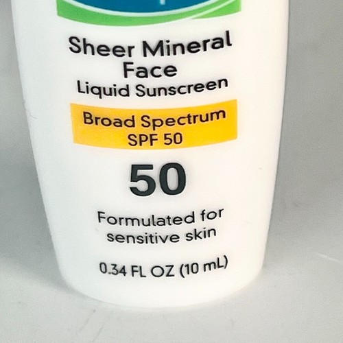 Cetaphil Sheer Face Liquid Mineral SPF 50 Sunscreen Travel .34 fl oz 10 ml New - Picture 3 of 5
