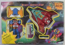 STAR WORLD VTG 80's SPACE ATTACK UNIT w/ ROBOT SPACE-SHIP ACCESSORIES MIB