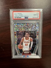 2021 PRIZM #12 Trae Young Mindset-Fastbreak PSA Gem Mint 10