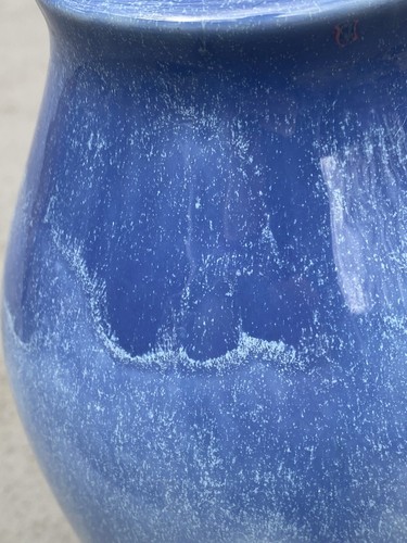 Present Day Rookwood Pottery 1990 Blue Drip Vase 12.5” - Picture 2 of 13
