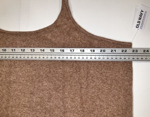 Old Navy Women's XXL Tank Top Soft Cropped Brown Tan Spaghetti Straps NWT - Picture 5 of 20