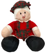 VTG 1994 Mrs Claus Stuffed Animal Toy Nylon Puffy Plush Gibson Greetings 14 In