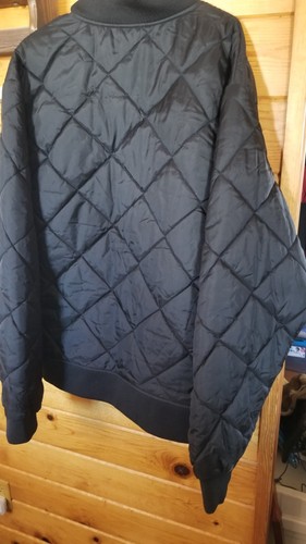 Dickies Men 2XLT Diamond Quilted Puffer Jacket Black Nylon Full Zip Mechanic - Picture 2 of 4