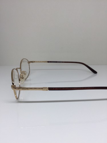 New Vintage Gucci 2650 Eyeglasses GG 2650 C. G1J Shiny Gold w/ Brown 50mm Italy - Picture 7 of 12