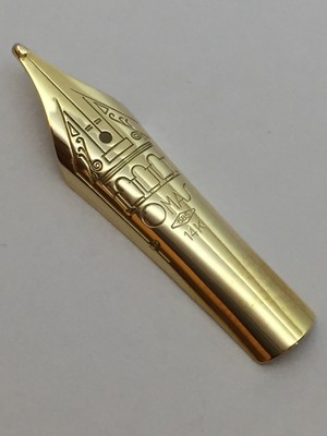 Omas Yellow  14k Gold B size  “SAMO” Nib 3.2 Cm Long (205)