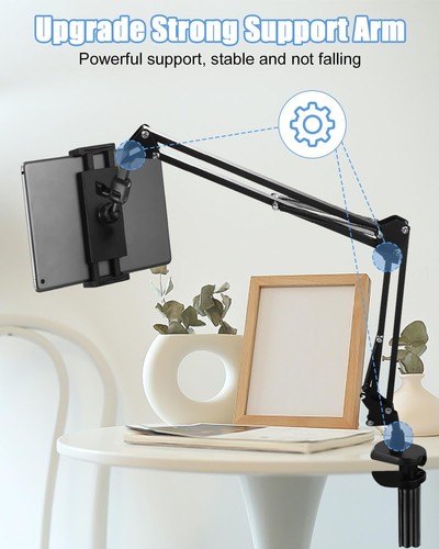 Support à Tablette pour litSupport Tablette Barre Murale en Aluminium Trois S... - Afbeelding 6 van 6