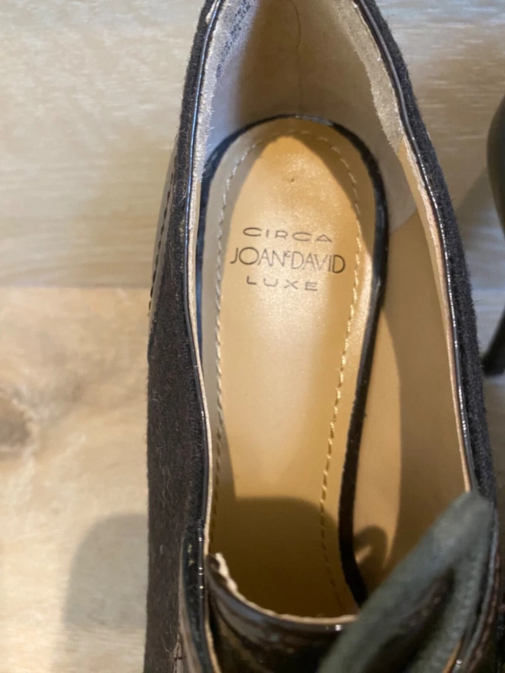 JOAN & DAVID CIRCA Mujer CJEVENSEN Lujo Tacones Punta de Ala Marrón Oscuro Con Cordones Talla 8 Foto 4 de 4