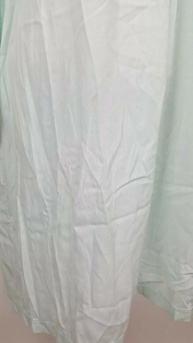 Vintage leichtes Nachthemd Langarm blau Button Down weiß Spitze MEDIUM - Bild 7 von 7