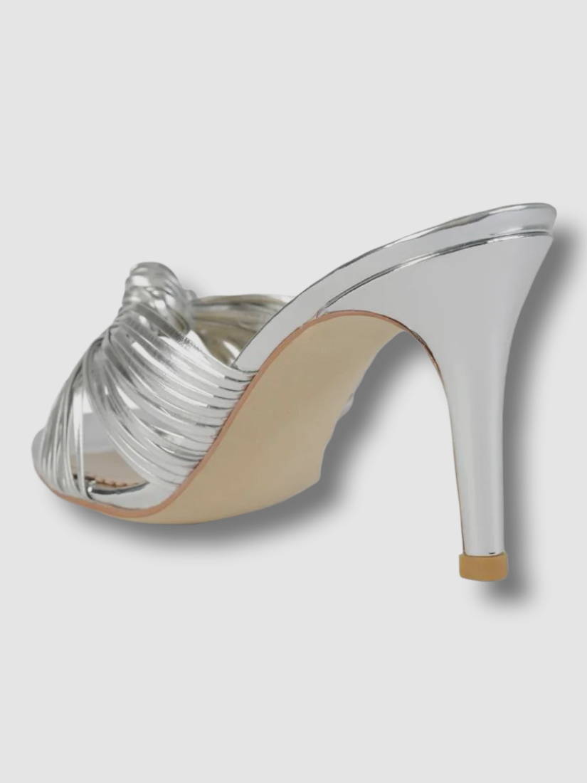 $175 Allegra James Women's Silver Metallic Marley Knot Slide Sandal Shoes  US 10M 810040860676 | eBay