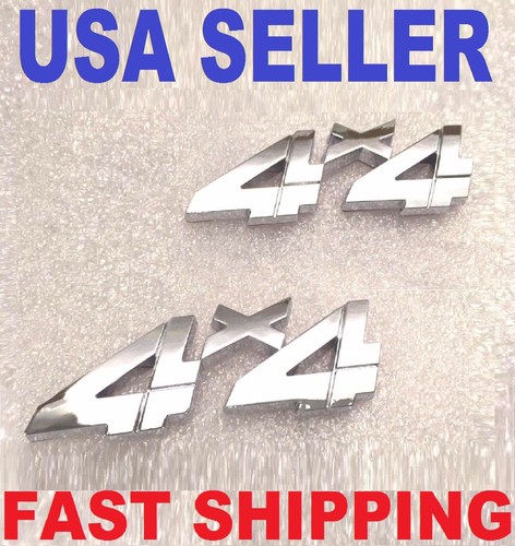 2 Chrome 4 X 4 EMBLEM 4X4 truck logo DECAL Rear Front ornament SIGN UNIVERSL FIT - Bild 5 von 8