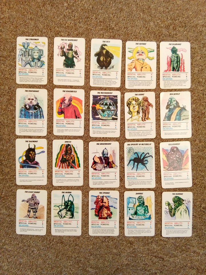Doctor Who Trump Card Game by Jotastar 1978 COMPLETE Including Box eBay