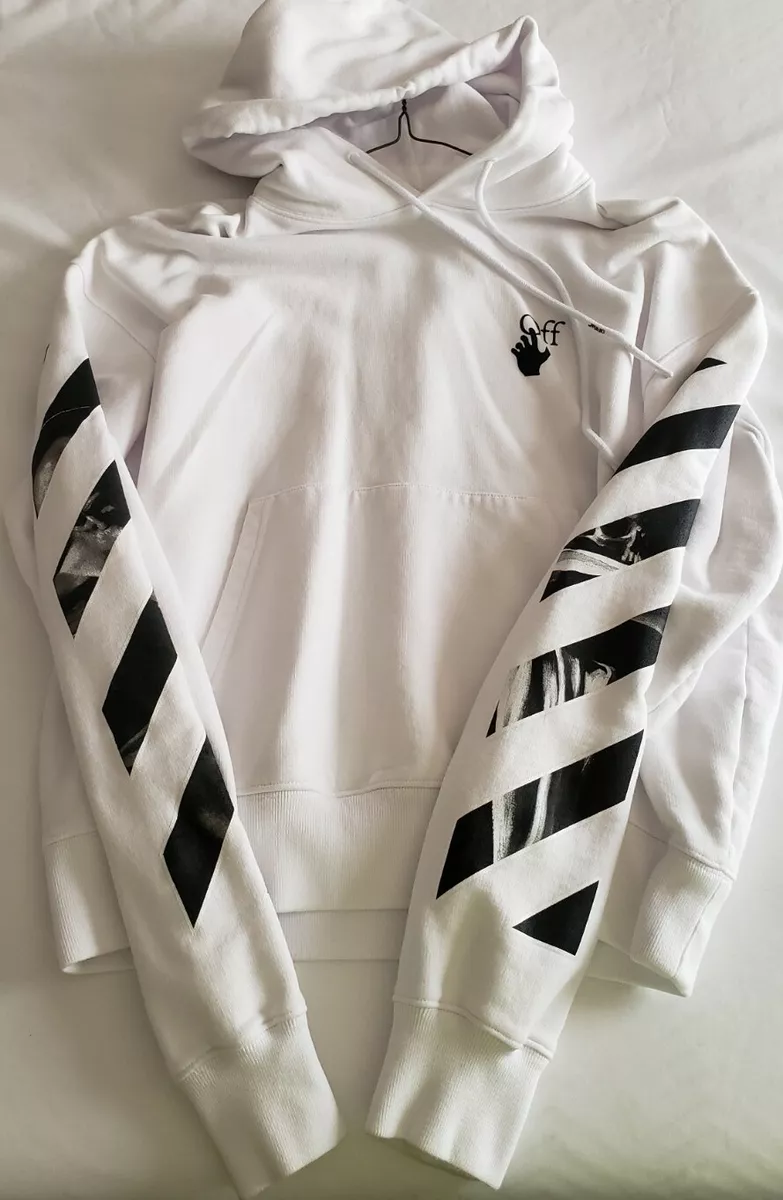 Off-White Hoodie White with picture in X on back Medium