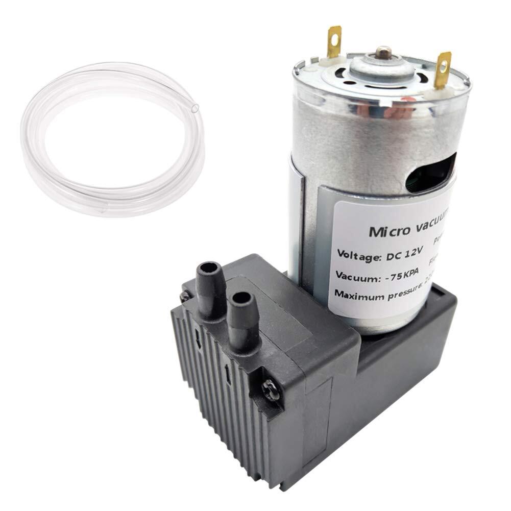 Vacuum pump DC 12V 12W, micro diaphragm pump air compressor -75KPA vacuum deg...
