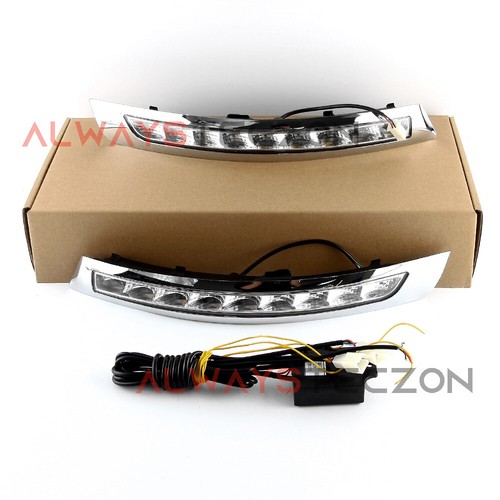 LED DRL Daytime Running Light Bumper Fog Lamp w/ Turn for Volvo XC90 2007-2014 - Picture 2 of 10