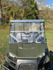 2010-14 Polaris Ranger 400,500,570 Clear Folding Windshield..A Full 1/4" THICK