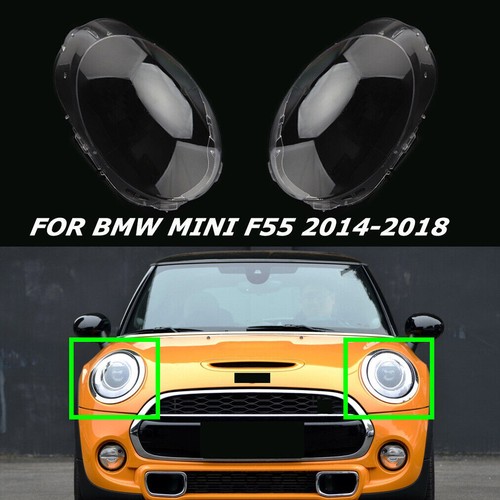 For BMW Mini F55 2014-2018 Pair Headlight Lens Headlamp Cover Transparent Shell - Bild 1 von 6