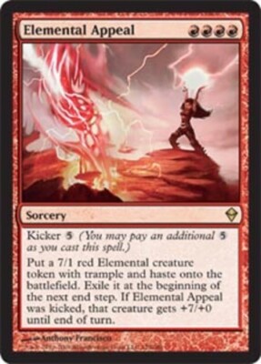 Elemental Appeal ~ Heavily Played Zendikar MTG Magic UltimateMTG Red Card