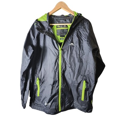 TRESPASS Black TP75 Performance Windproof Waterproof Active Light Jacket SZ M