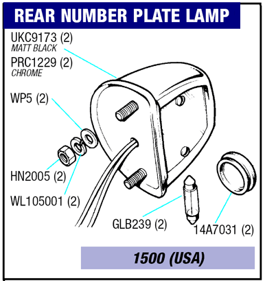 TRIUMPH SPITFIRE LED 1500 EE. UU. Matrícula Bombillas, Reemplazo 239/254 Bombillas - Imagen 2 de 2
