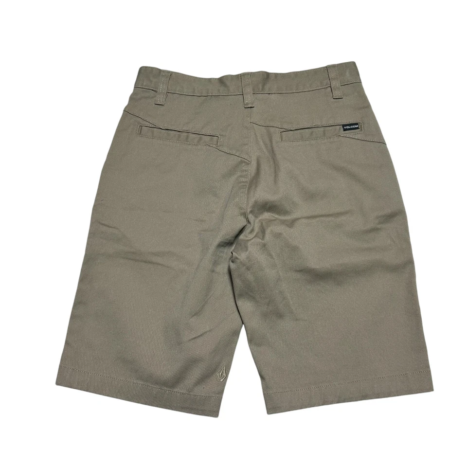 Volcom Frickin Chino Shorts Mens 28 Khaki Flat Front Casual Outdoors - Image 2 of 4