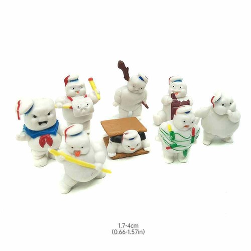 8× Ghostbusters Afterlife Mini Figuren 4cm Puft Marshmallow Mann Spielzeug Neu - Bild 1 von 10