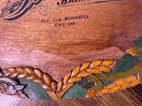 Vintage Schell Brewing Co. New Ulm, MN Oval Bar Sign 20 X 11.5" Wood Painted - Picture 8 of 12